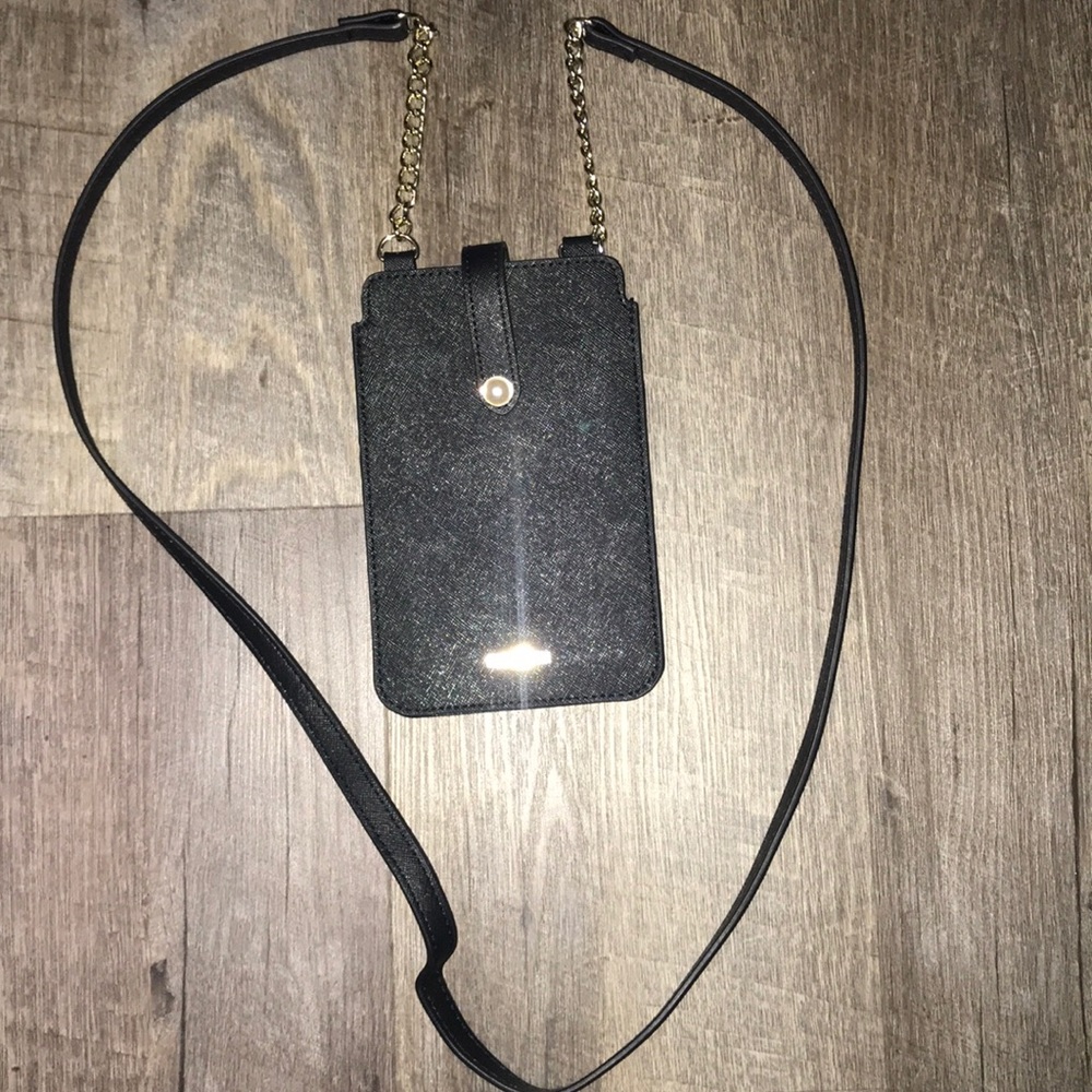 🎀White Black🎀 Leather Phone Crossbody NWOT
